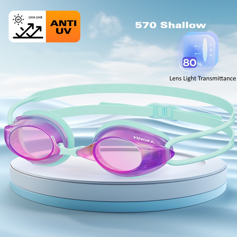 Swim Goggles Anti Fog Uv - ユニセックスレーシングスイムゴーグル - 曇り止めUV保護、流体力学デザイン、クイックリリースバックル、3種類のノーズクリップサイズ（S/M/L）