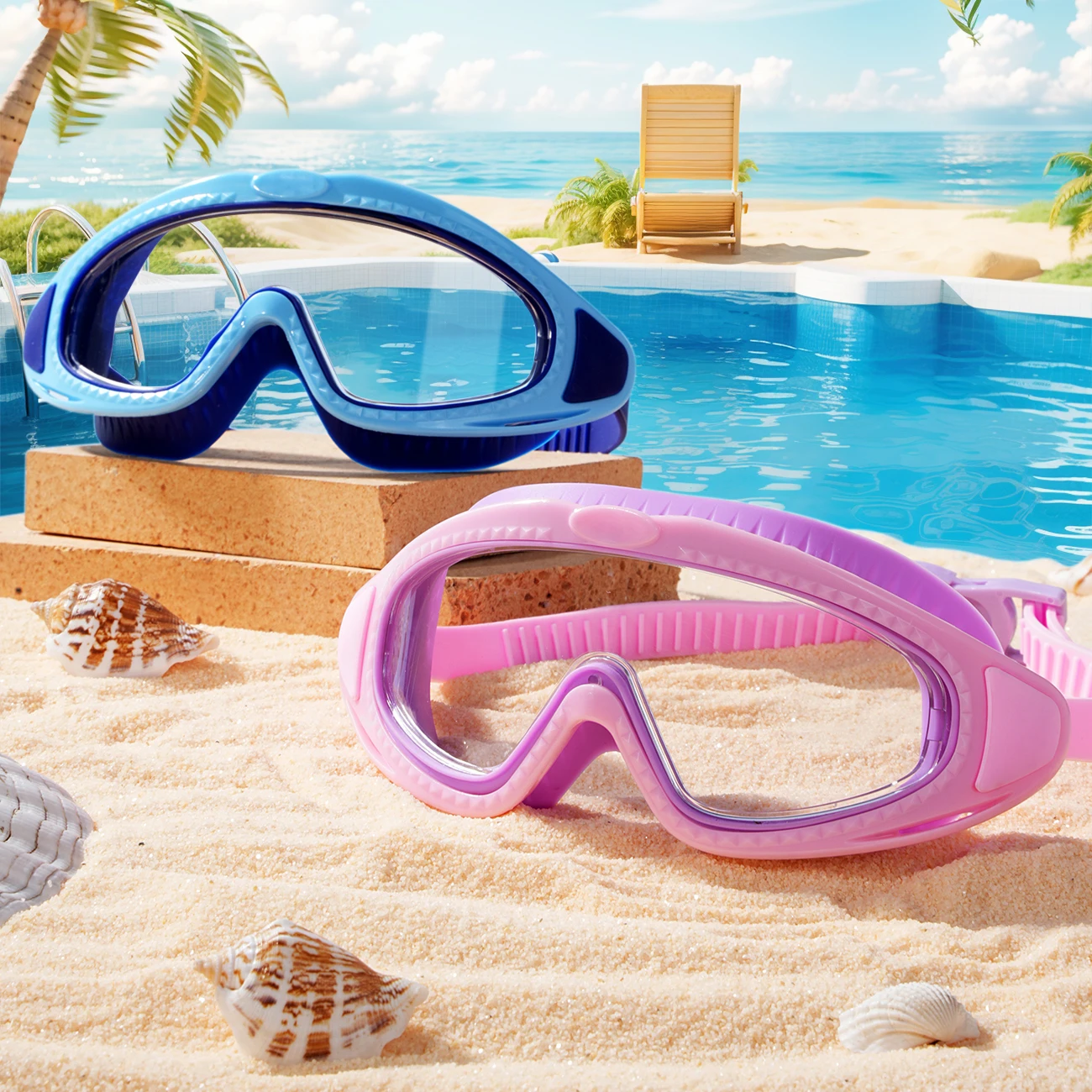 Swim Goggles Anti Fog Uv - 男女兼用 大人用スイムゴーグル ソフトシリコンパッド付き - 曇り止め、UVカット、漏れ防止設計でクリアな水中視界を実現