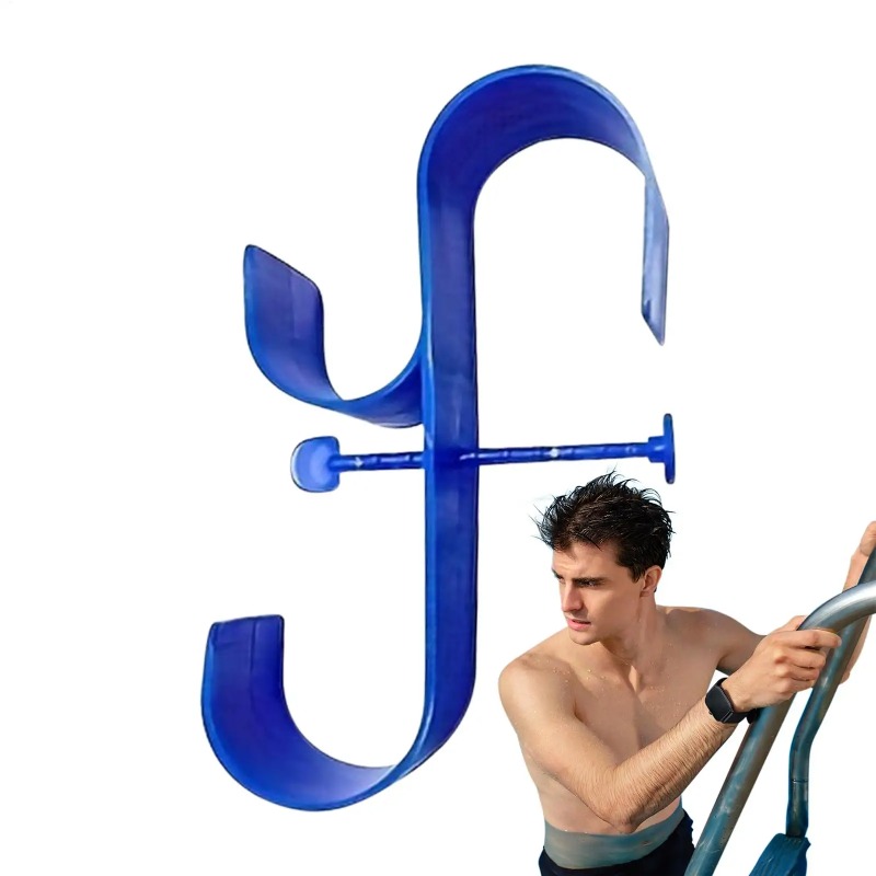 Pool Skimmer Net - 調節可能な伸縮式プールポールフックホルダー、プールサイドの葉っぱ取り網収納用、屋外プールアクセサリー