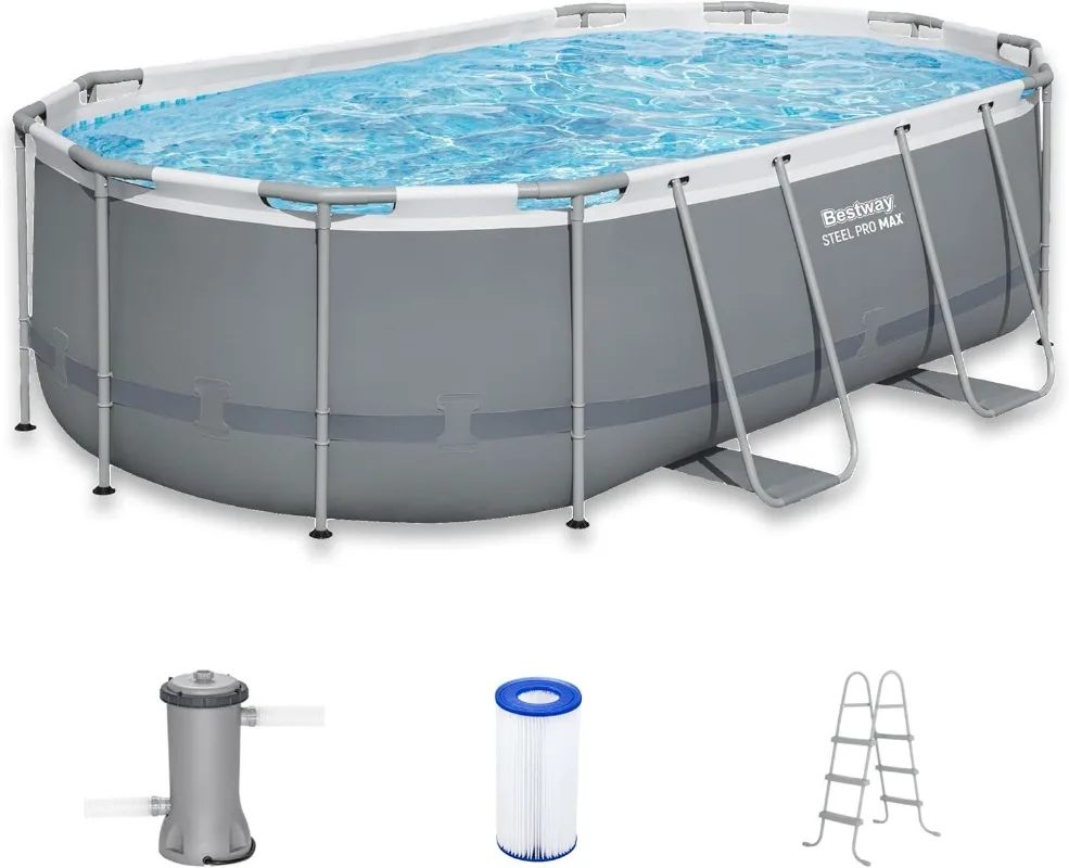Pool Ladder Above Ground - ベストウェイ スチールプロマックス 14フィート x 8フィート2インチ x