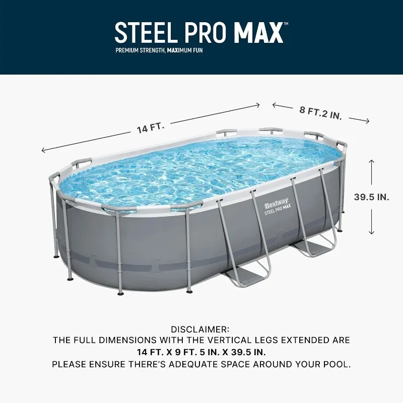 ベストウェイ スチールプロマックス 14フィート x 8.2 - Pool Ladder Above Ground のレビューと価格