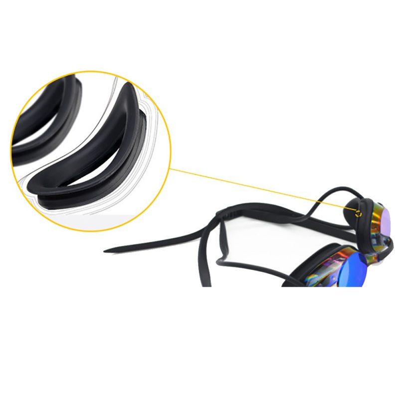 水泳ゴーグル男性女性高精細防水防曇電気メッキレンズメガネ大人 - Swim Goggles Anti Fog Uv のレビューと価格