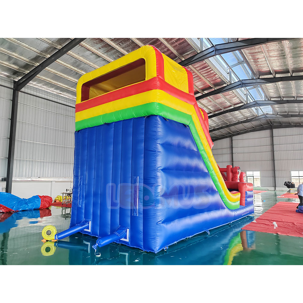 赤と青の屋外用キッズウォーターパーク、トランポリン付き、ダブ - Water Slide Inflatable のレビューと価格