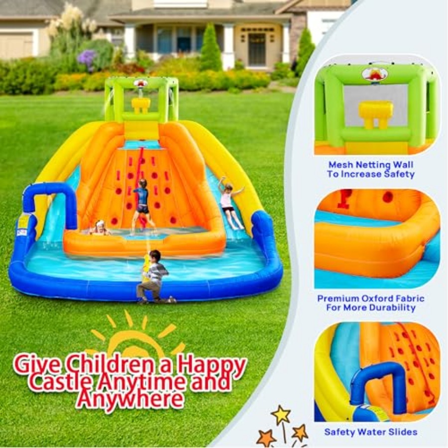 インフレータブルウォータースライド、水桶付きバウンスハウス、 - Water Slide Inflatable のレビューと価格