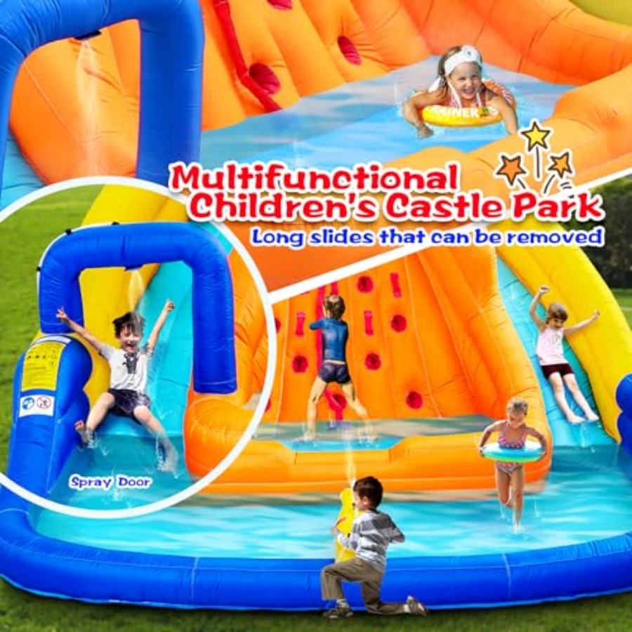 インフレータブルウォータースライド、水桶付きバウンスハウス、 - Water Slide Inflatable のレビューと価格