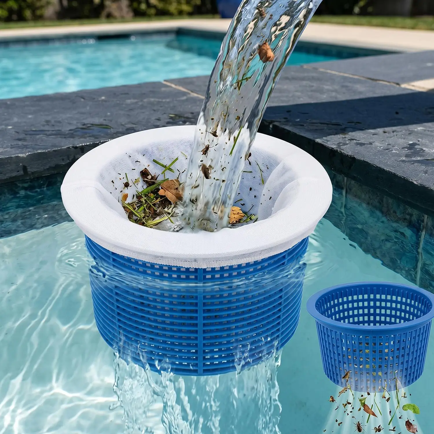 スイミングプールスキマーソックスフィルターネット再利用可能な - Pool Skimmer Net のレビューと価格