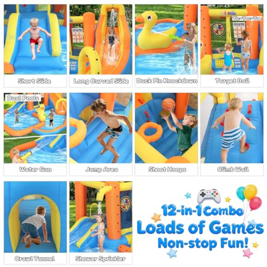 子供用裏庭インフレータブルウォーターパーク（3～10歳向け） - Water Slide Inflatable のレビューと価格