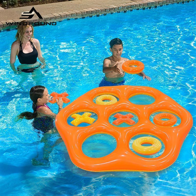 インフレータブル六角形リングトスプールおもちゃ PVC フロ - Pool Float Ring Inflatable のレビューと価格