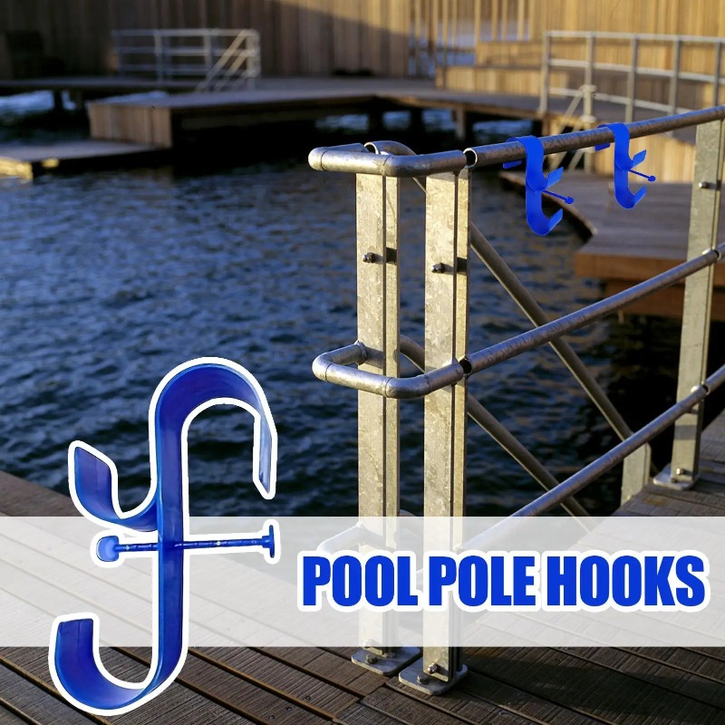 調節可能な伸縮式プールポールフックホルダー、プールサイドの葉 - Pool Skimmer Net のレビューと価格