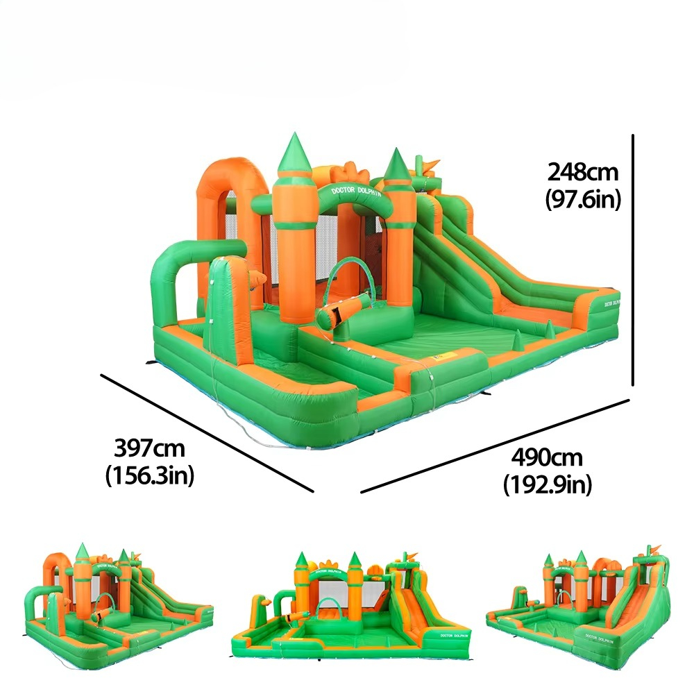 子供用インフレータブルバウンスキャッスル、スライド付きウォー - Water Slide Inflatable のレビューと価格