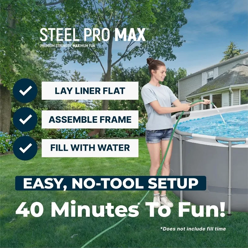 ベストウェイ スチールプロマックス 14フィート x 8フィ - Pool Ladder Above Ground のレビューと価格