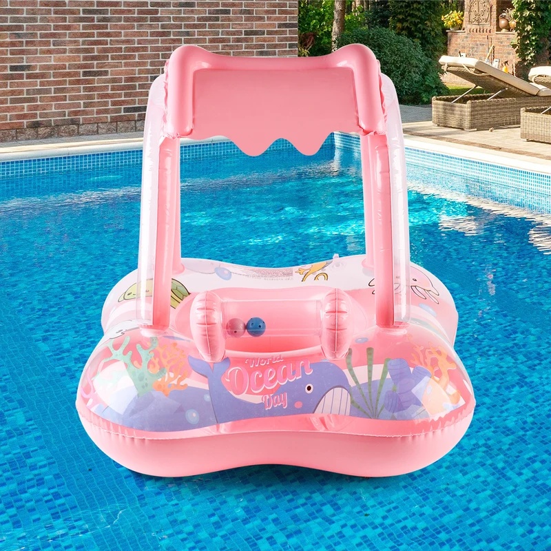 日よけ付きのインフレータブルプール用ラウンジフロート。夏のプ - Pool Lounger Inflatable のレビューと価格