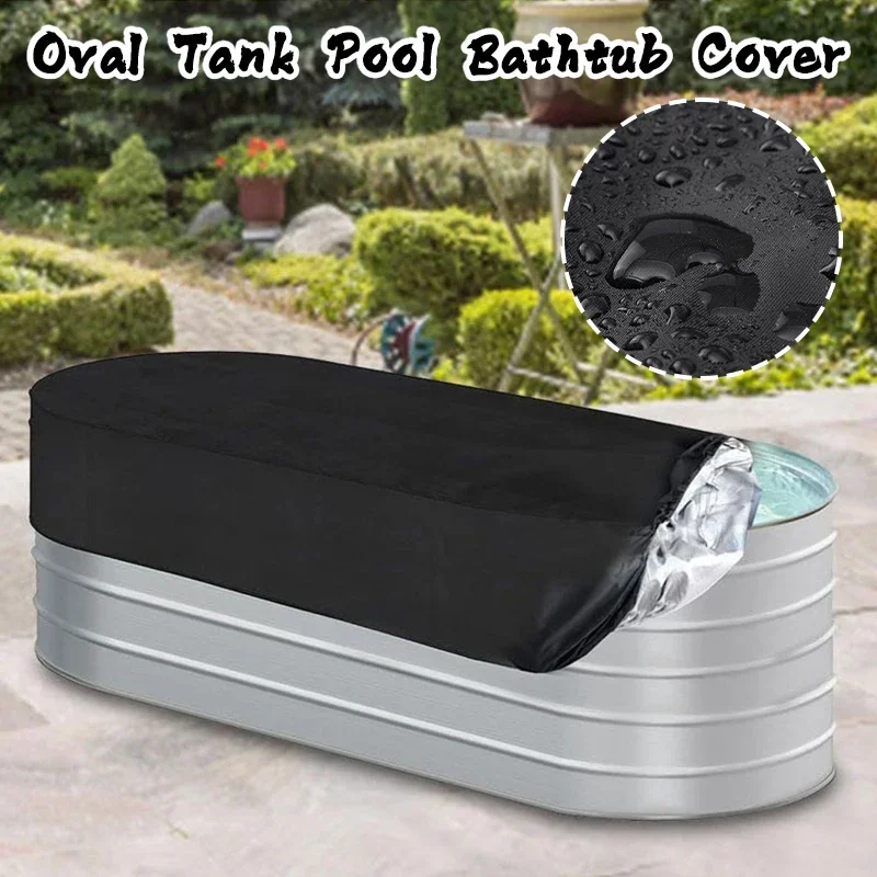 スイミングプールカバー 屋外用 オーバル型 ストックタンクプ - Pool Cover Waterproof のレビューと価格