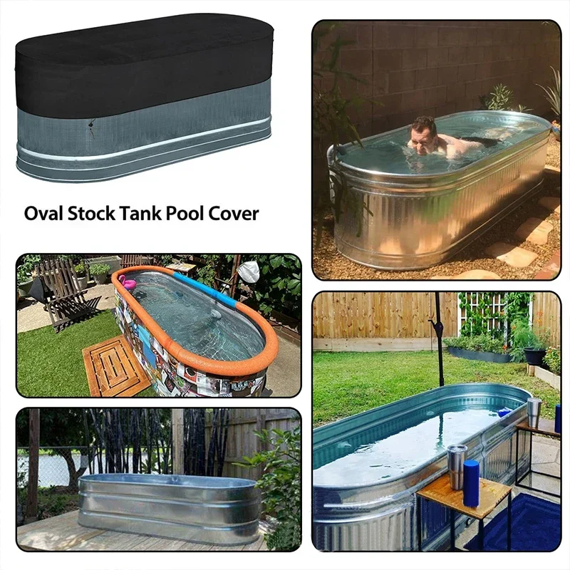 スイミングプールカバー 屋外用 オーバル型 ストックタンクプ - Pool Cover Waterproof のレビューと価格