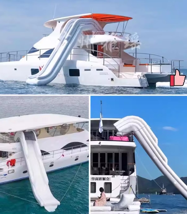 インフレータブル水上ヨットスライドバー付きオーニング、ネット - Water Slide Inflatable のレビューと価格