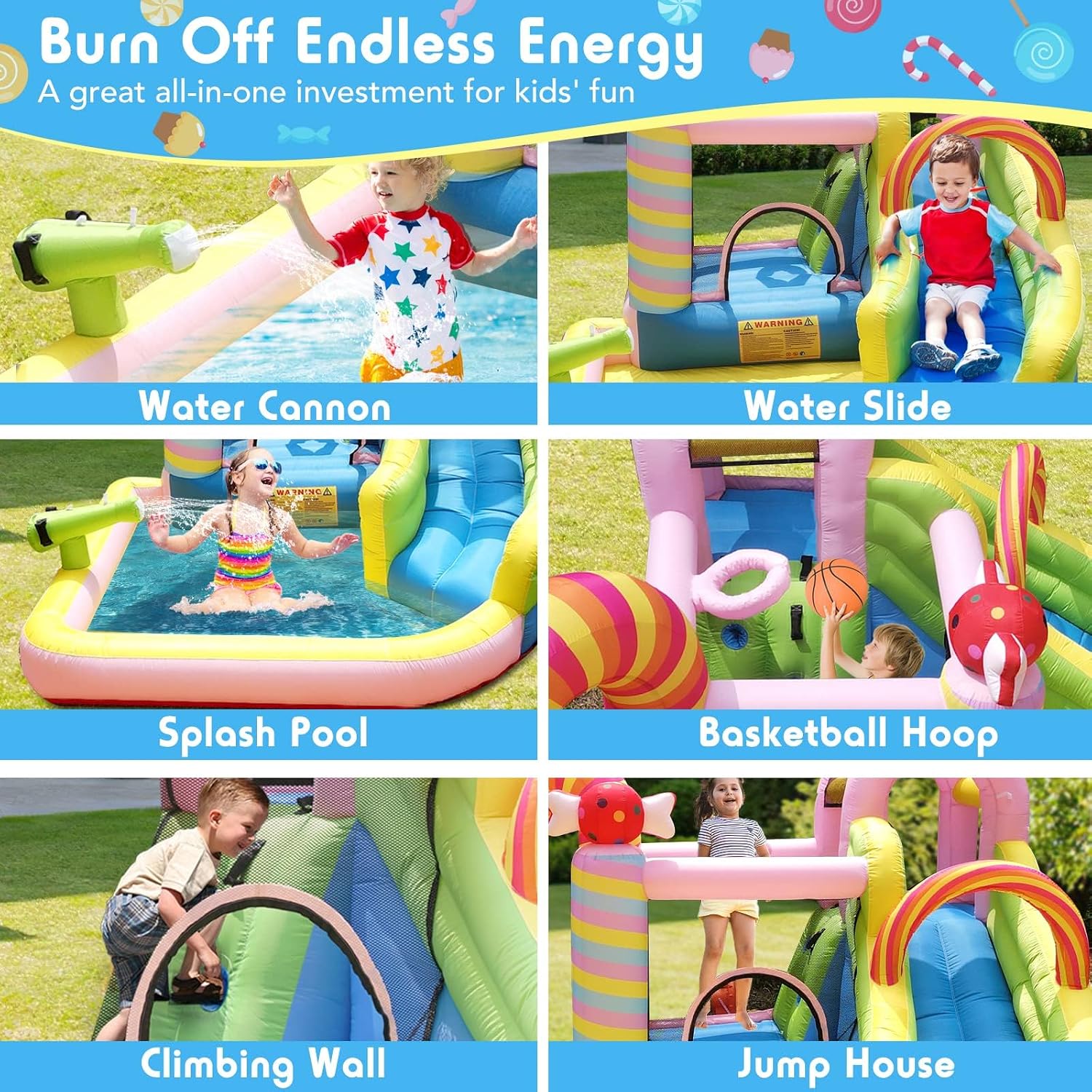 大型子供向け、ウォータースライドと450Wブロワー付きインフ - Water Slide Inflatable のレビューと価格