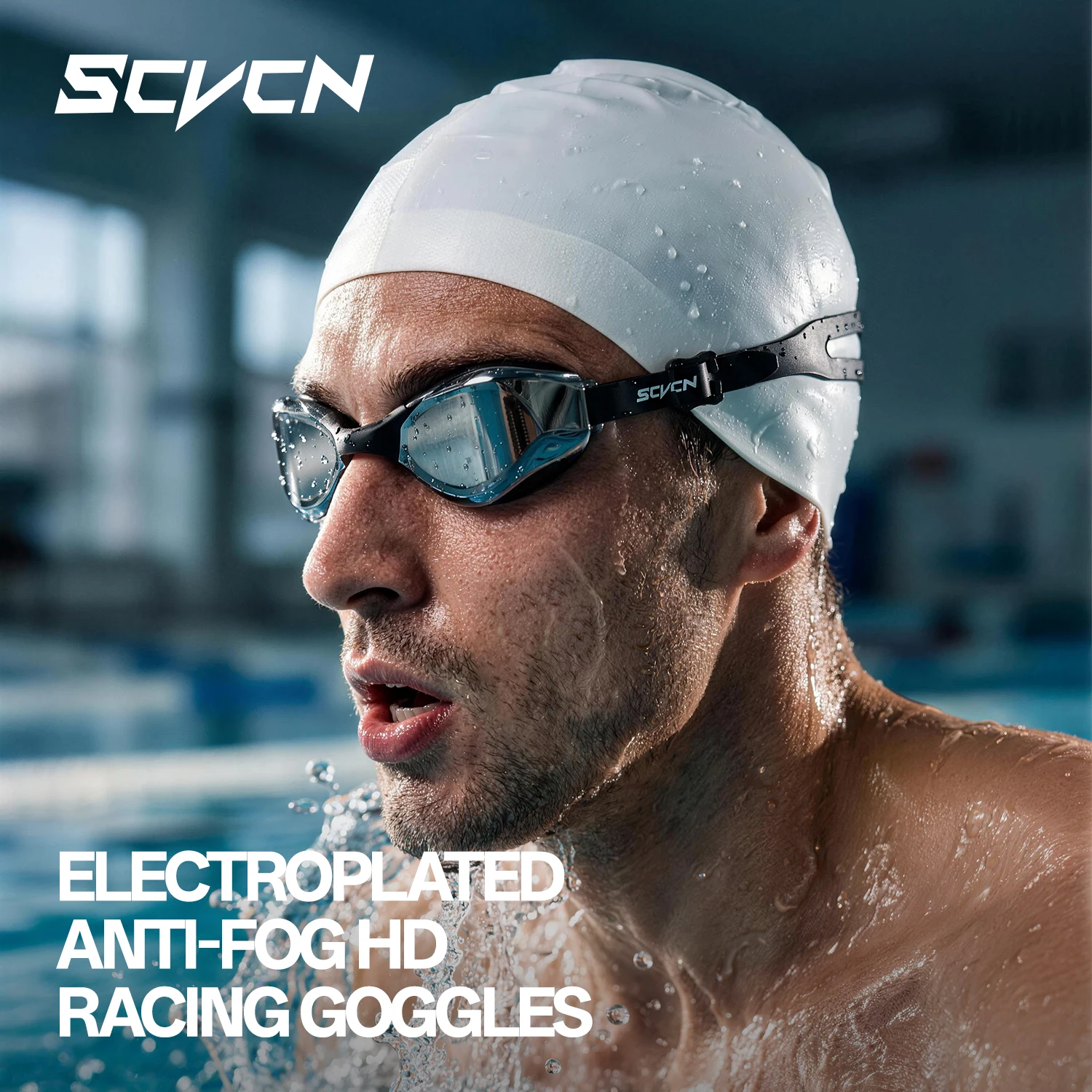 SCVCN 新型プロフェッショナルHDスイミングゴーグル。曇 - Swim Goggles Anti Fog Uv のレビューと価格