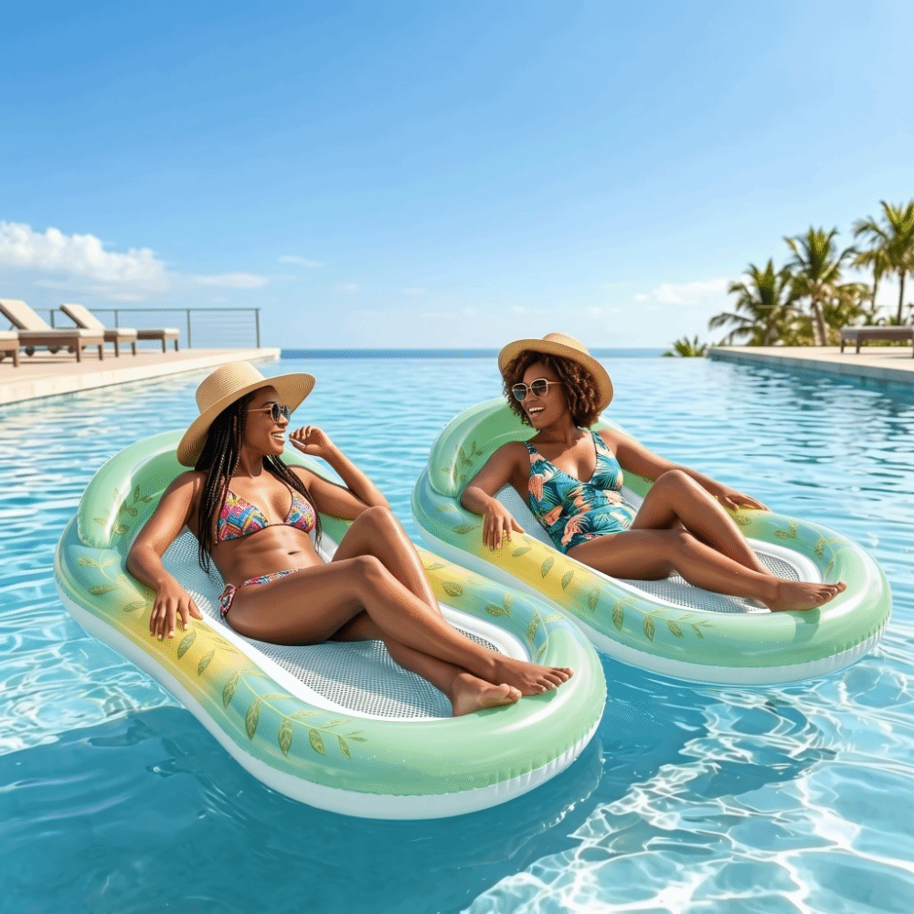 マーメイドスタイルのスパンコール付きインフレータブルフロート - Pool Lounger Inflatable のレビューと価格